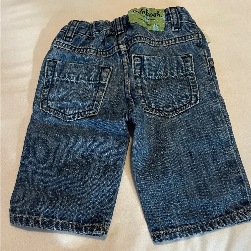 OshKosh B'gosh Blue Denim Kids Jeans with Floral Embroidery